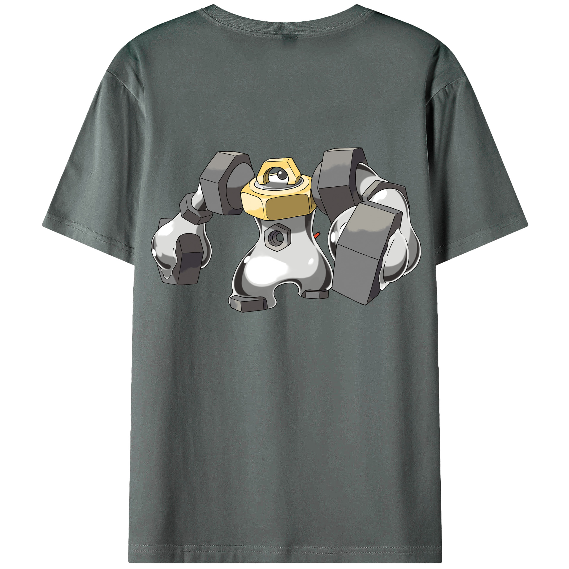 （画像用） ポケットモンスター Pokémon 綿100％ メンズ半袖Tシャツ（バックプリント） 通気性